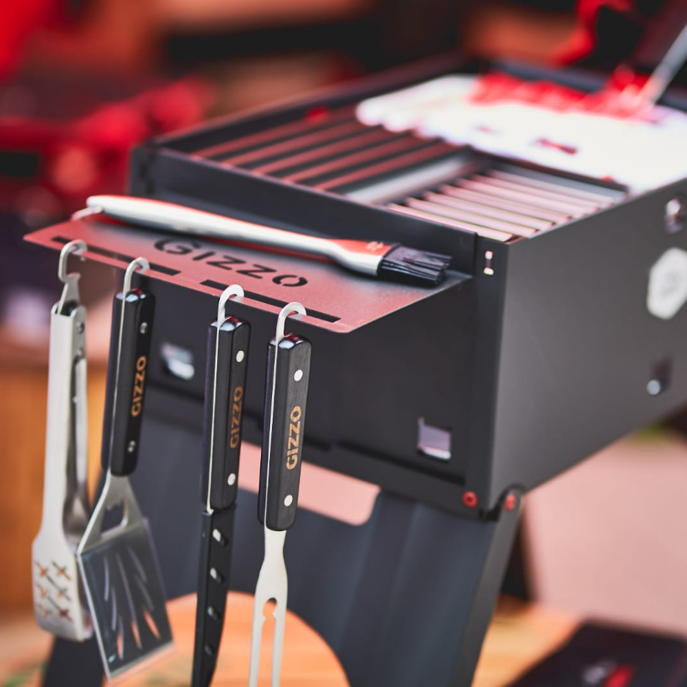 portable charcoal grill with case travel friendly comes in set with side tables grillgrate bbq pan eco fire strater gloves chimney charcoal grate bbq tools for camping travel small mobile foldable car park mini