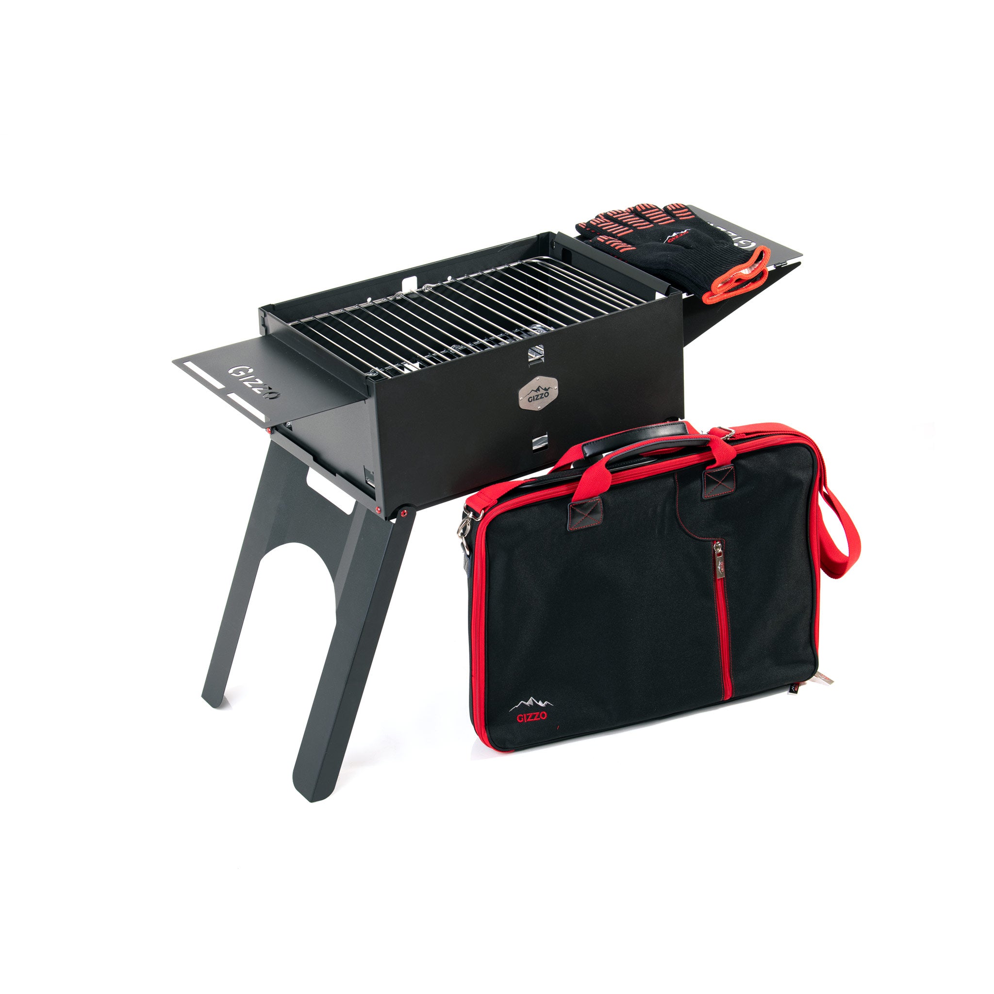 Barbecue Charcoal Grill Folding Portable BBQ Tool Kits for Outdoor Cooking Camping Hiking Picnics Tailgating Backpacking or Any Outdoor Event