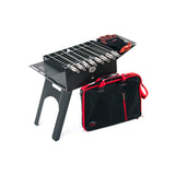 Load image into Gallery viewer, Portable Camping grill with sliding bbq skewers perfect for camping kebob Charcoal Kabab Shashlyk