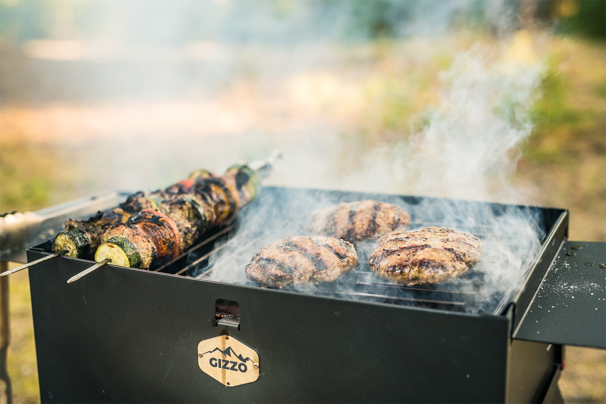 Gizzo Sliding Skewers & Grillgrate