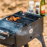 Laden Sie das Bild in den Galerie-Viewer, foldable charcoal grill folding with travel case bbq gloves side table easy clan start compact mobile mini small